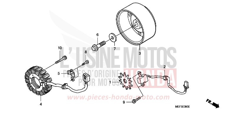 GENERATOR von SW-T400 ABS PEARL COSMIC BLACK (NHA64) von 2009